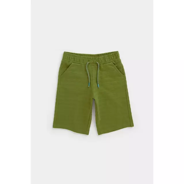 Mothercare Green Textured Jersey Shirt and Short Set - Set Pakaian Anak Laki-laki (Hijau)