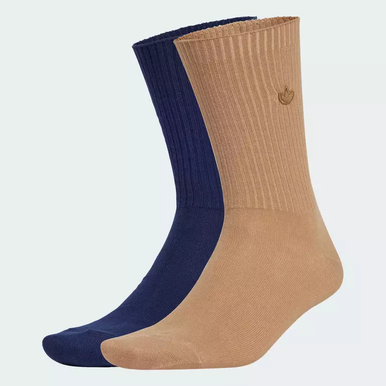 Lifestyle Premium Essentials Crew Socks 2 Pairs Unisex Brown JJ1838
