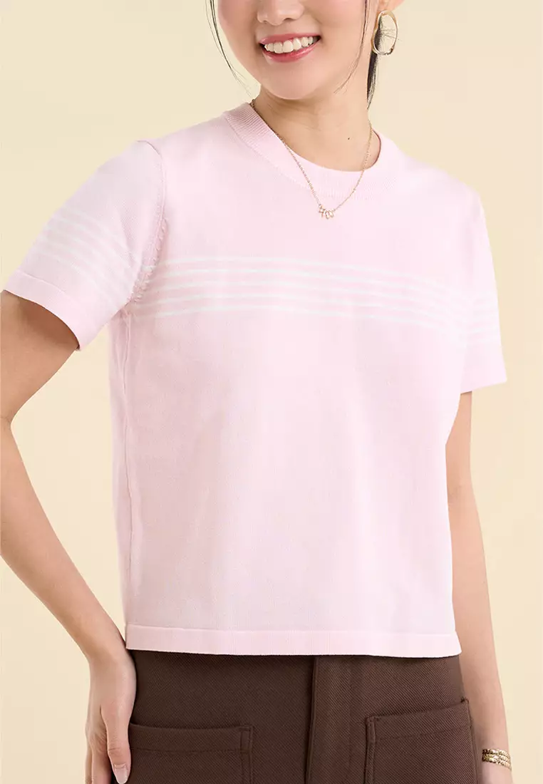 Dress Code Light Knit Striped T-Shirt