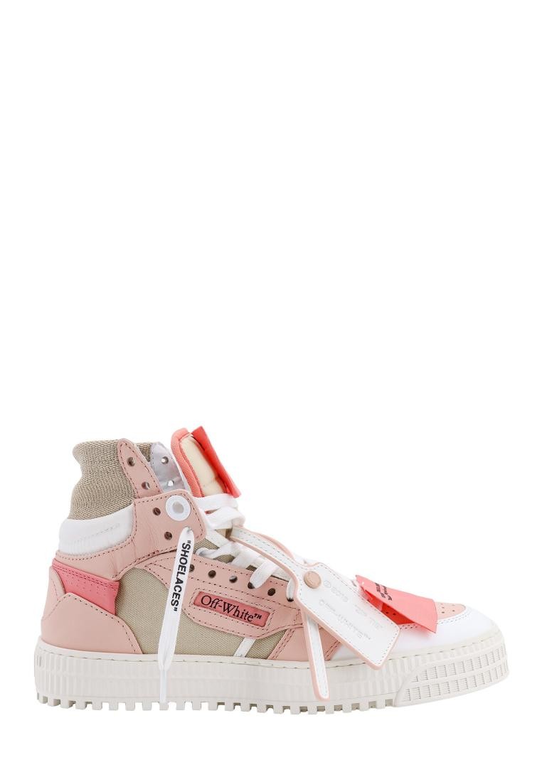 OFF-WHITE - Canvas and leather sneakers with iconic Zip Tie - Pink