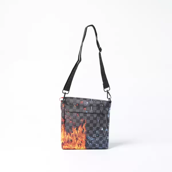 Tas SPRAYGROUND COLD HEAT FIRE BLACK SLING BAG 100% ORIGINAL