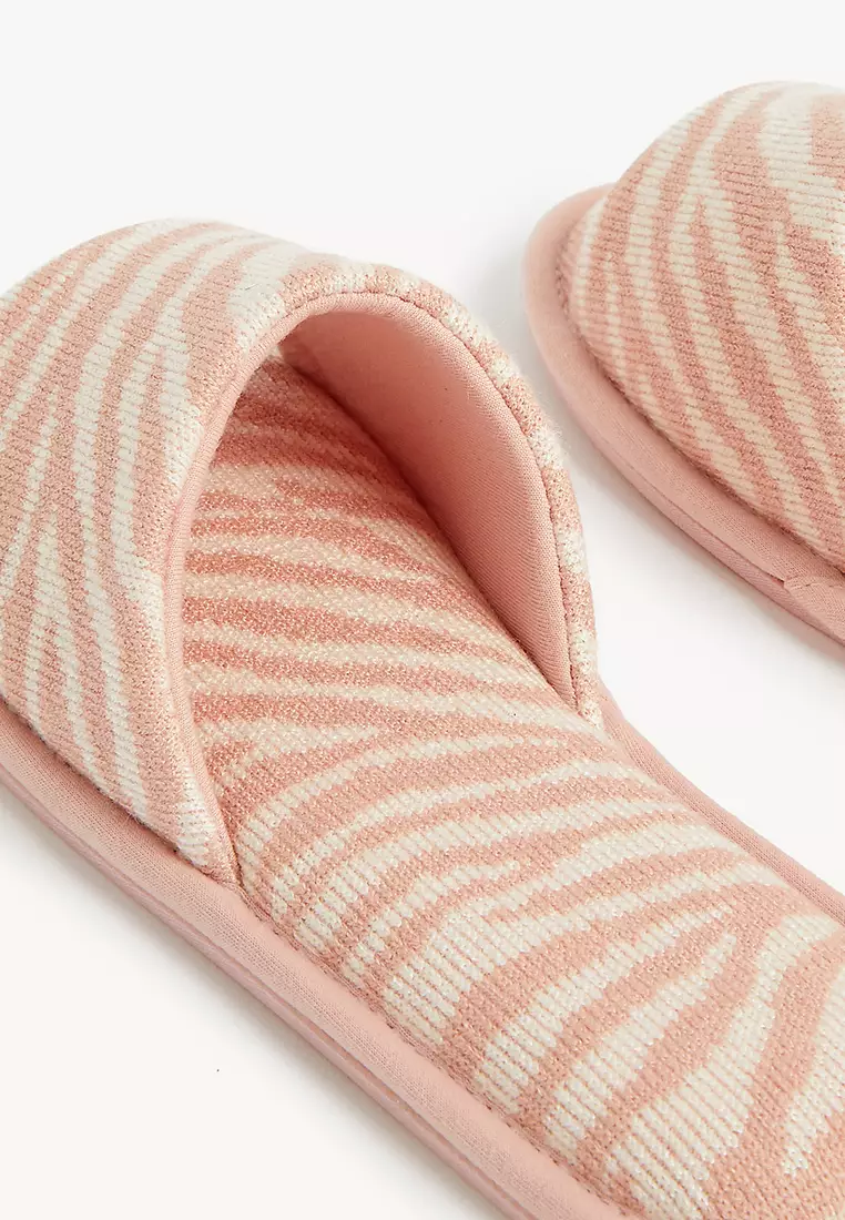 Marks Open Toe Mule Slippers Womens Room Slippers Marks And