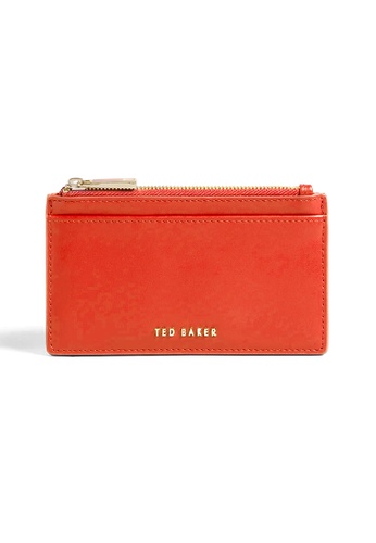 TED BAKER red Ted Baker Coated Zip Card Holder E7F1BAC3B2D667GS_1