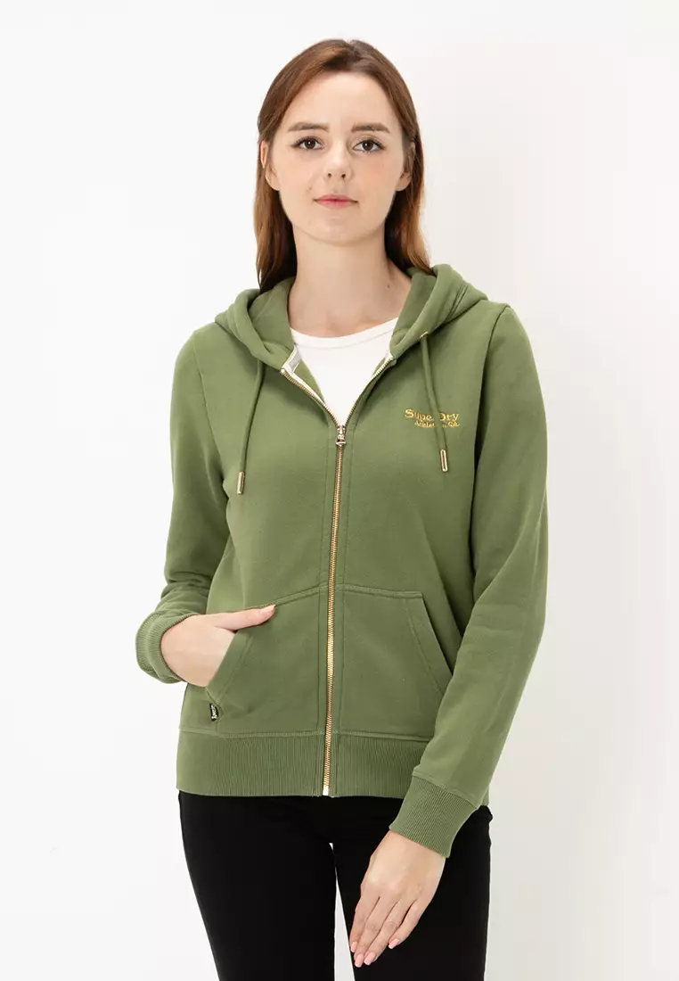 Superdry green hoodie top
