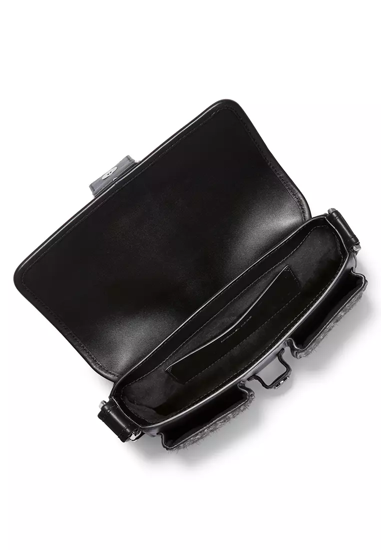 Colby Medium Leopard Print Calf Hair Shoulder Bag