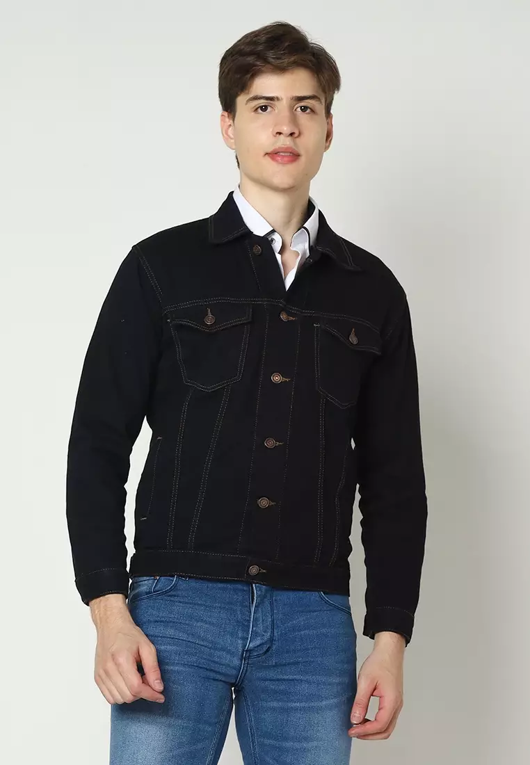 Jaket Denim Pria Safir Black 192501