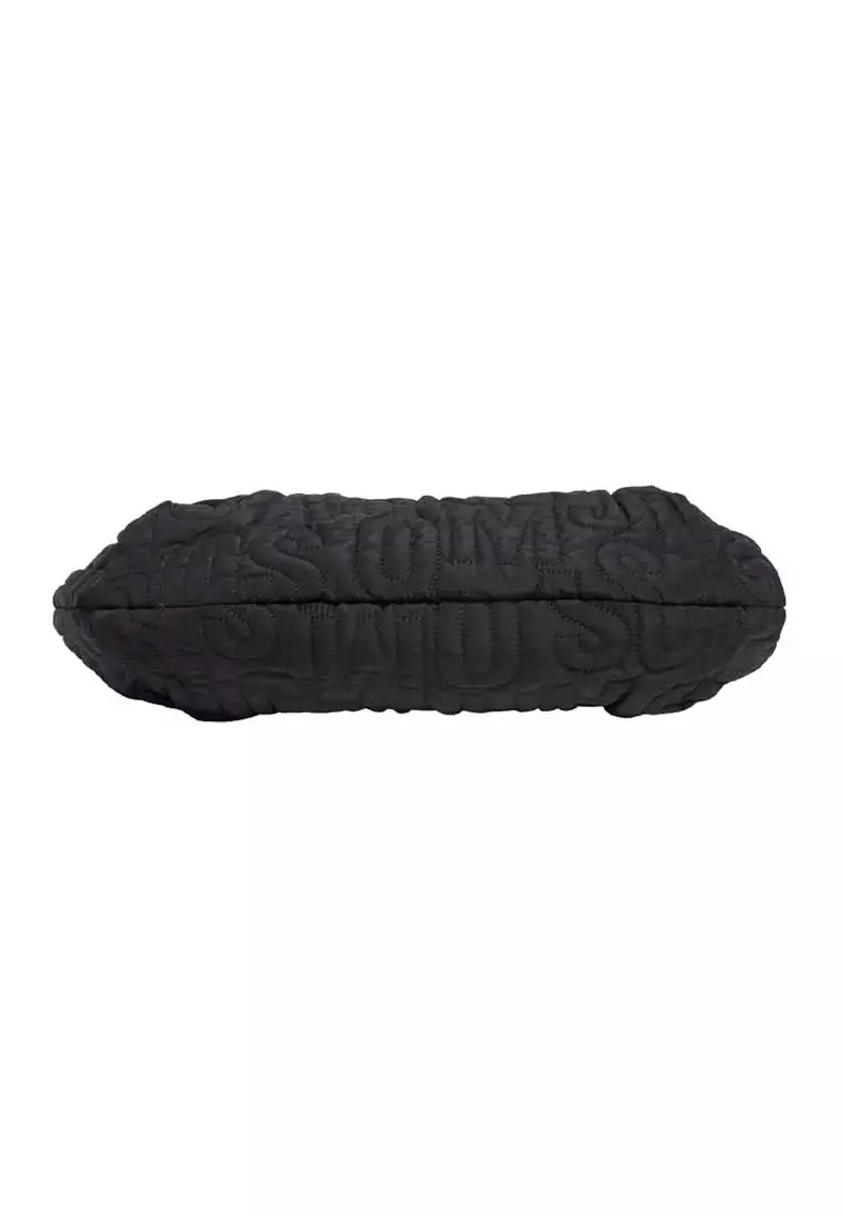LARGE Jumbled Logo Workwear Nylon Shoulder Bag Black 4R4HCR001H02