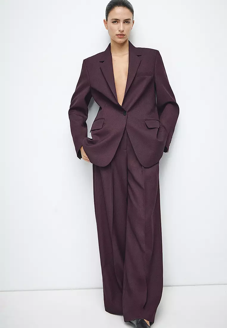 Wide Leg Suit Trousers