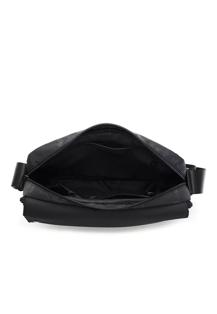 Men's Leather Crossbody Bag / Shoulder Sling Bag (Pria Tas Selempang Pria) - Hitam