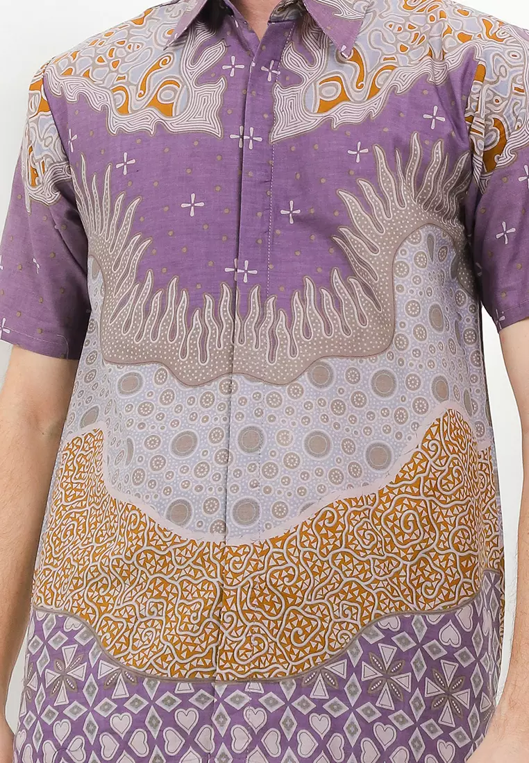 Turkey Kemeja Batik Premium Pria Casual Modern Lengan Pendek