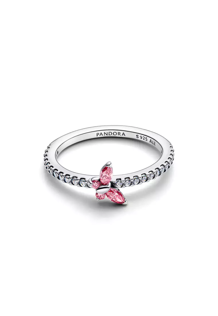 Pandora Sparkling Pink Butterfly Ring