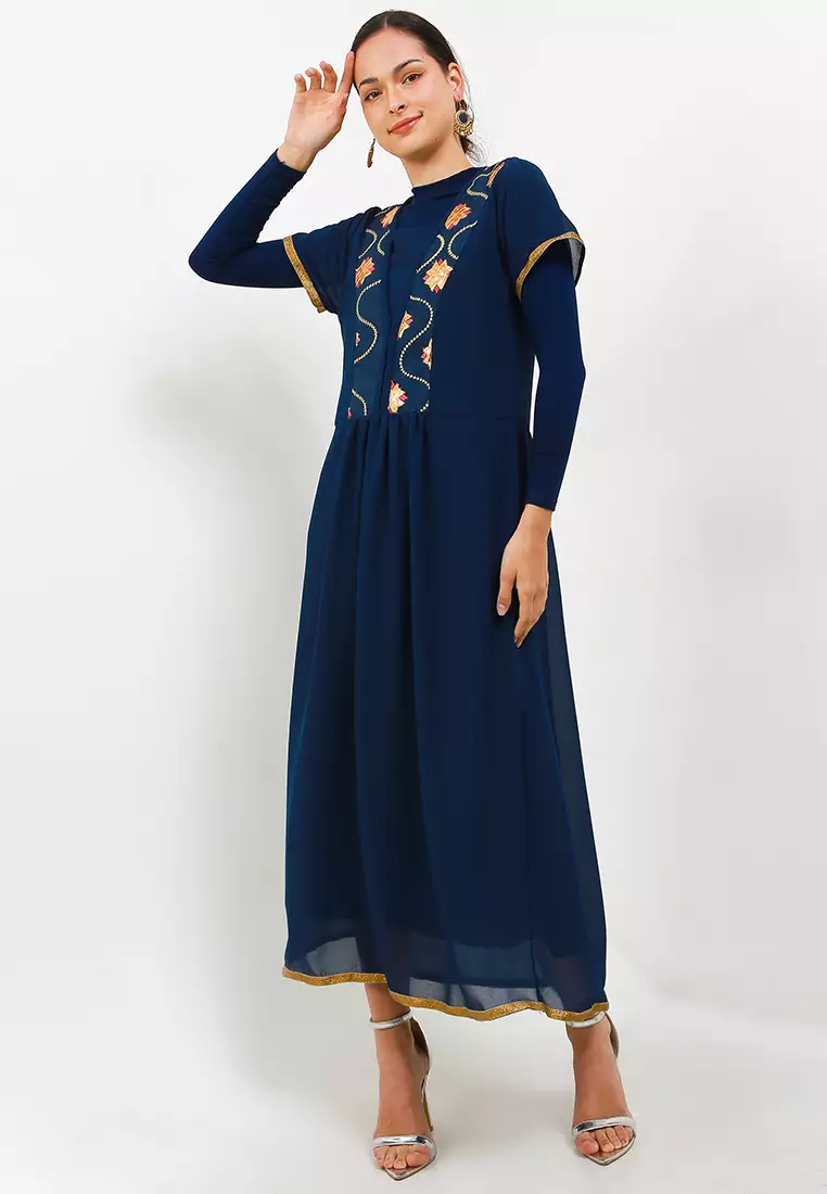 Chanira Festive Barbara Gamis-Dark Blue
