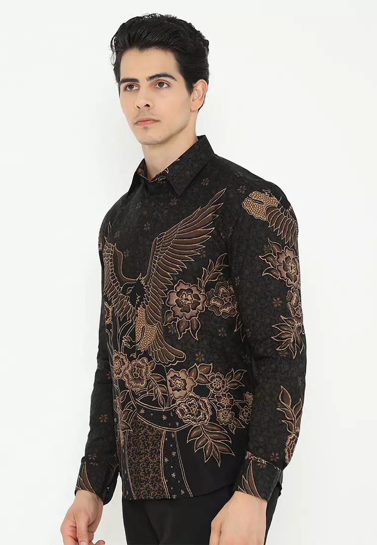 Kemeja Batik Pria Slimfit Jayanasa - Black