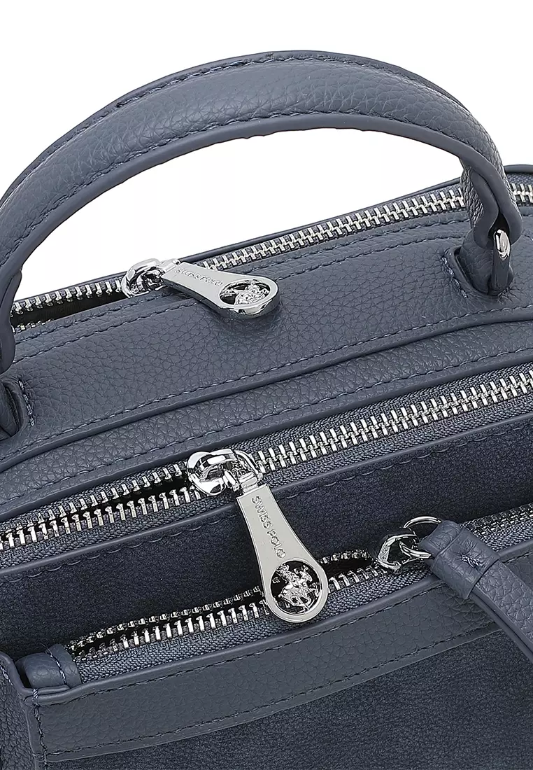 Women's Top Handle Bag / Sling Bag / Crossbody Bag / Shoulder Bag (Tas Tangan Wanita / Tas Selempang Wanita / Tas Bahu Wanita) - Biru