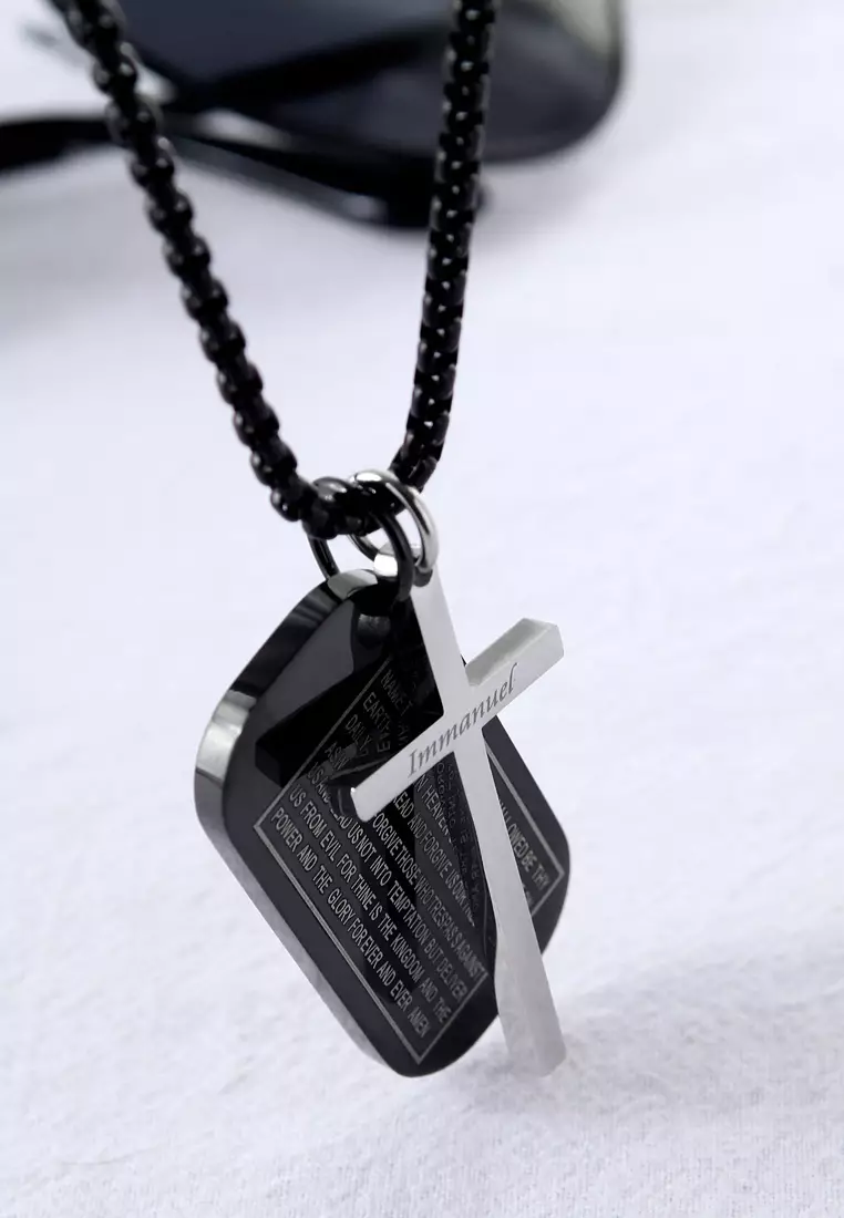 Men's Bible Cross Necklace