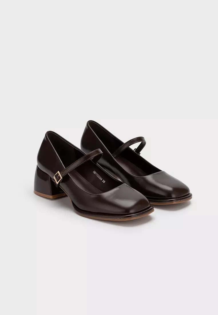 STEP-WIDE SQUARE TOE CHUNKY HEEL PUMP
