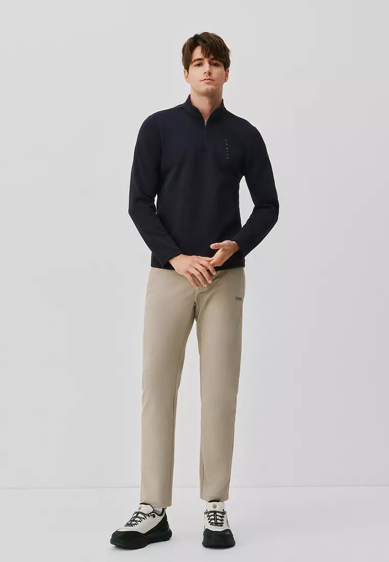 MEN'S WEISS HALF-ZIP LONG SLEEVES T-SHIRT