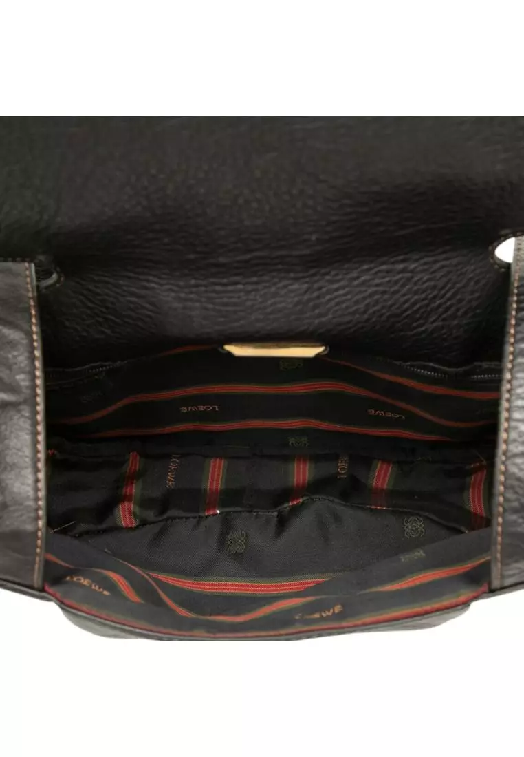 Pre-Loved Loewe Leather Anagram Flap Crossbody