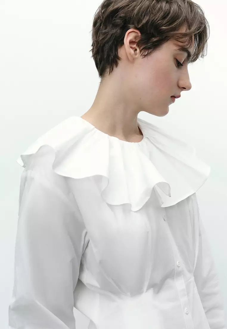 女装荷叶边宽松连衣裙