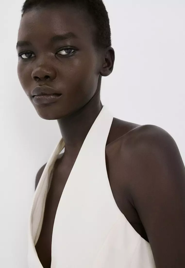 Peplum Top With Halter Neck