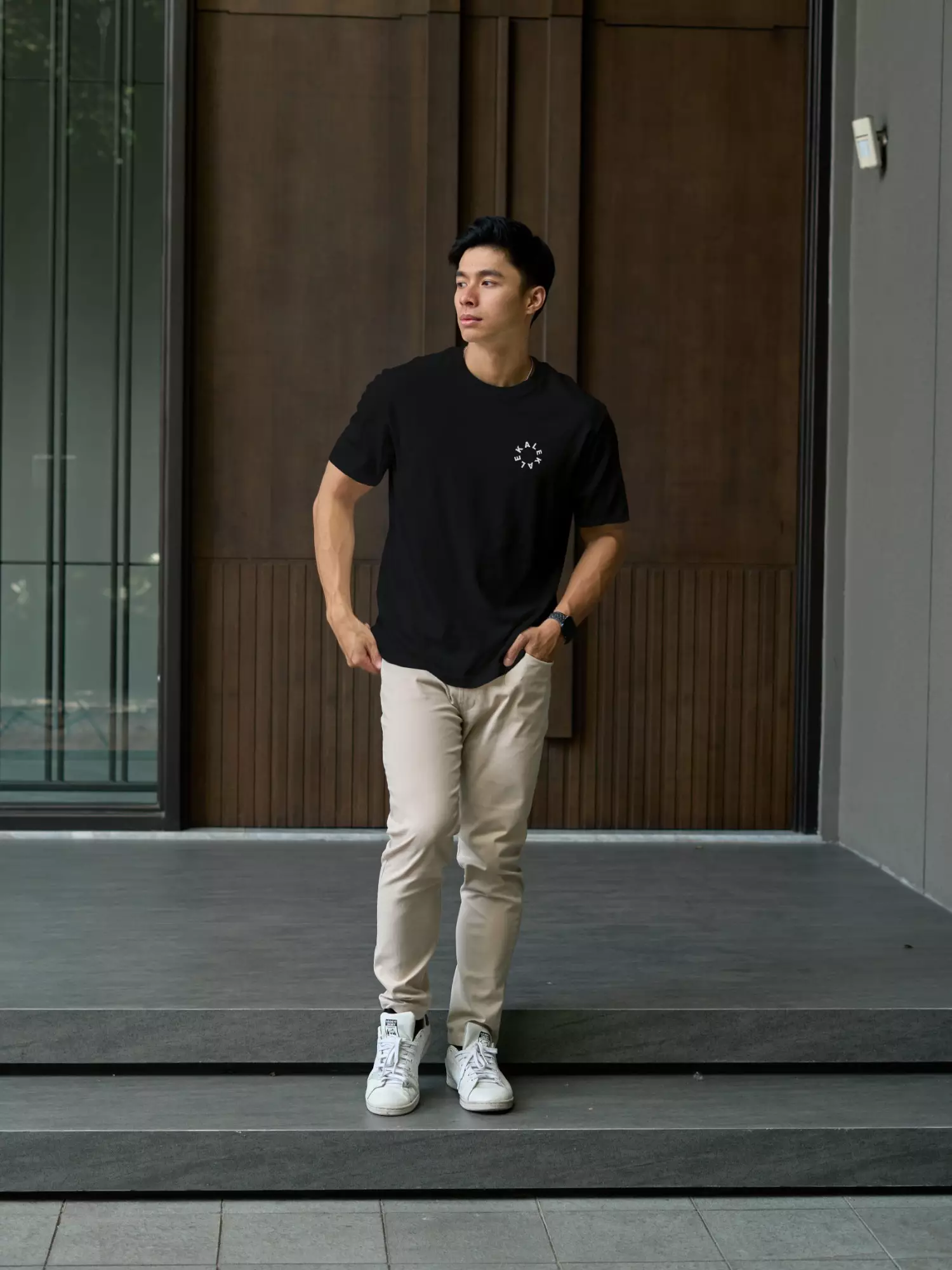 Kale Reed Black / Kaos Boxy Fit / kaos heavy weight cotton / atasan kaos pria / baju kaos pria / kaos basic pria / kaos korea