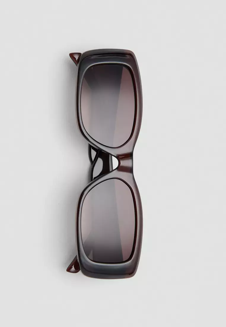 Rectangular-Frame Sunglasses