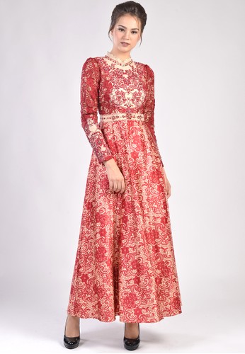 Jual BIBIQ Bibiq Gamis Brokat Satin Original ZALORA 