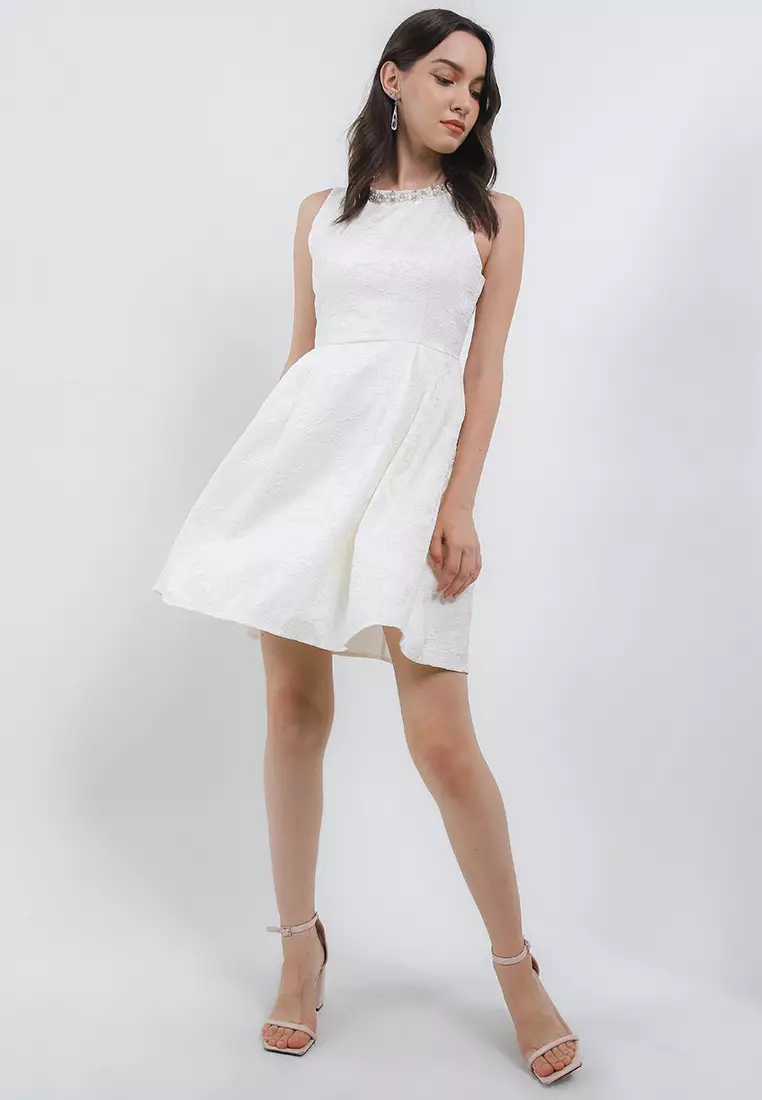 Embellished Jacquard Dress