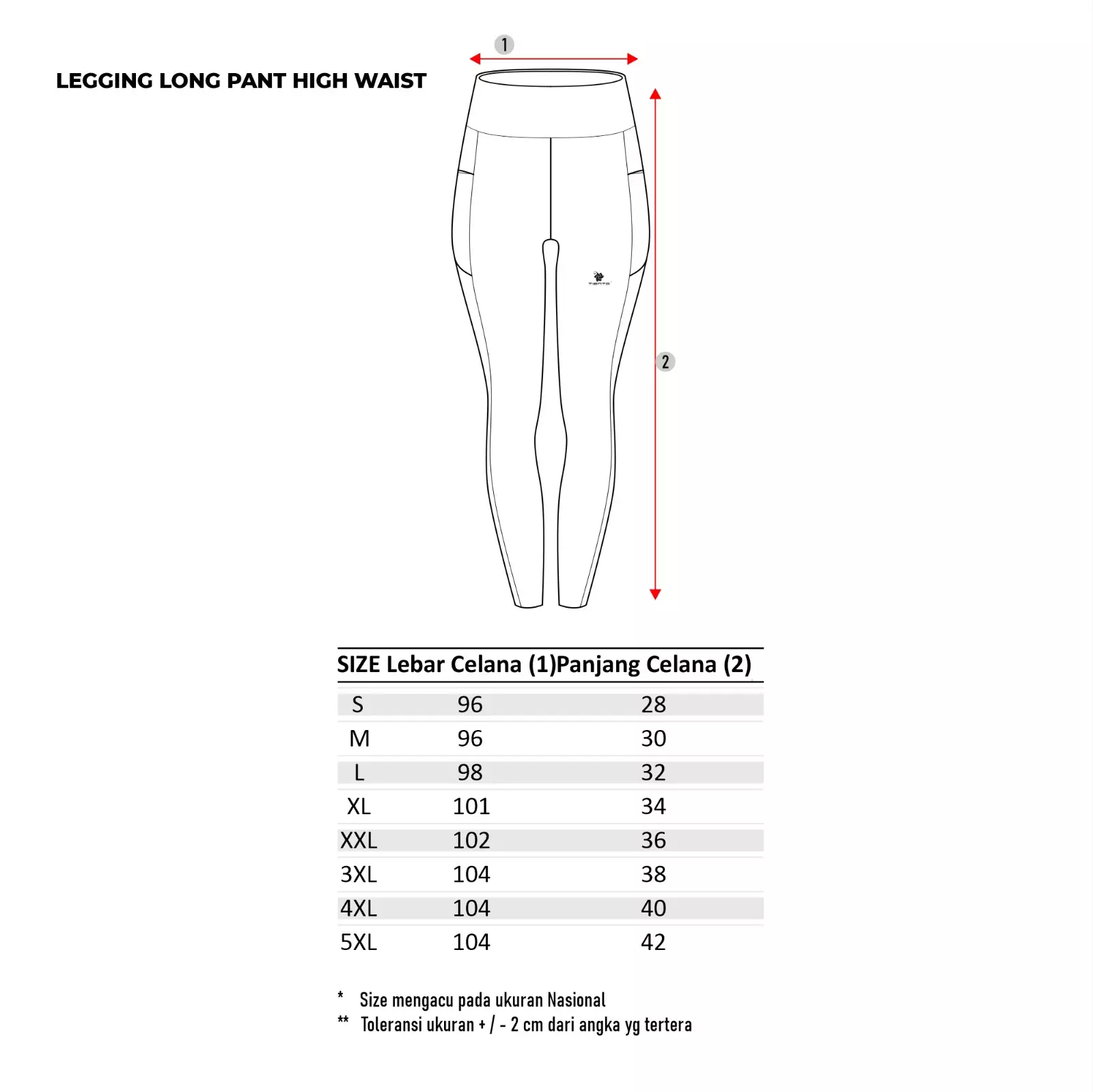 Tiento Celana Legging Pants High Waist Sports Leging Panjang Olahraga Lari Running Xceleration