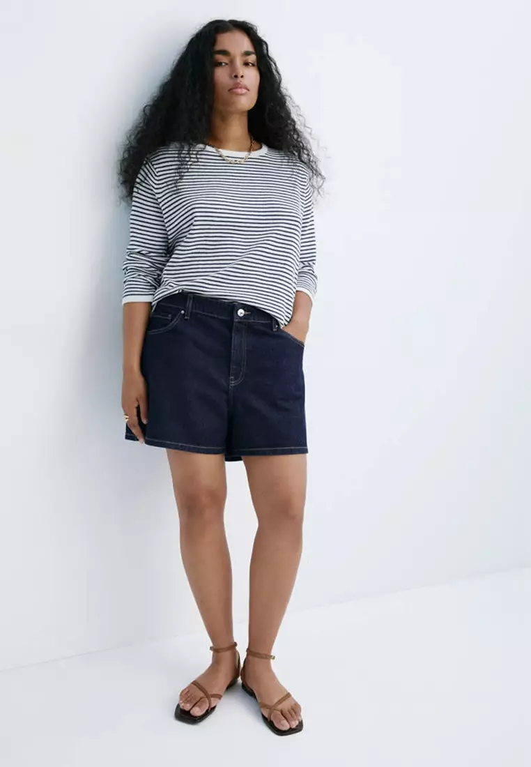 Straight-Fit Denim Shorts