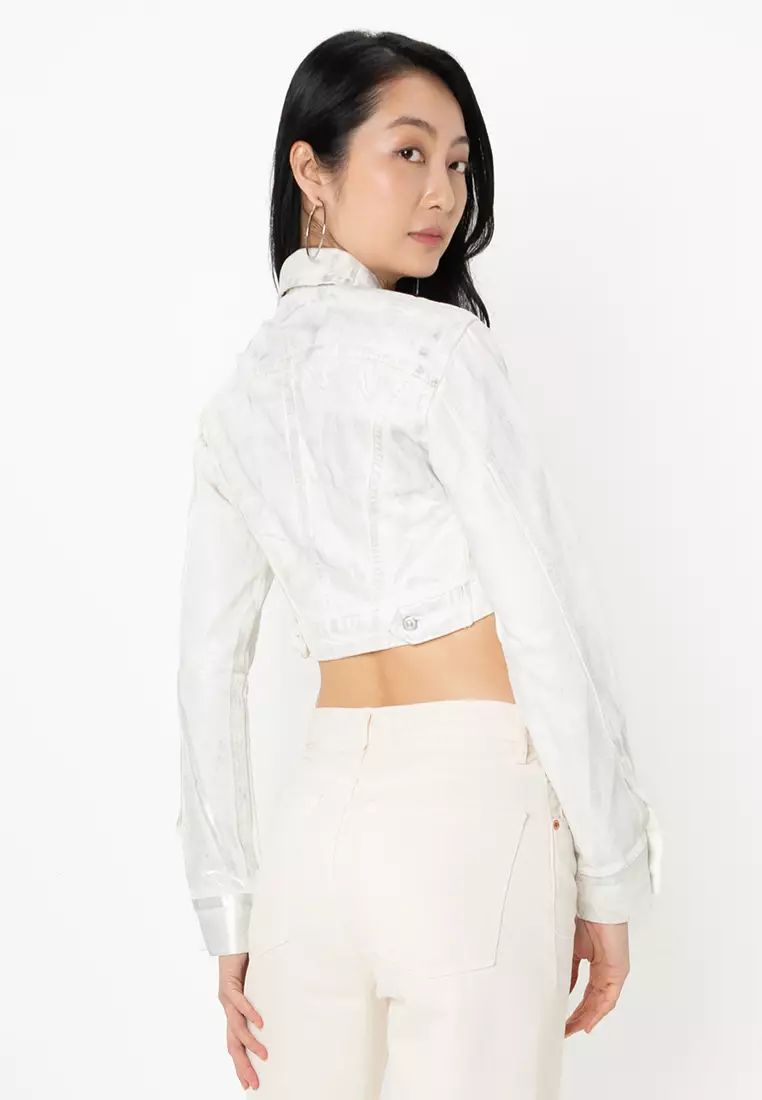 Foil Cropped Jacket