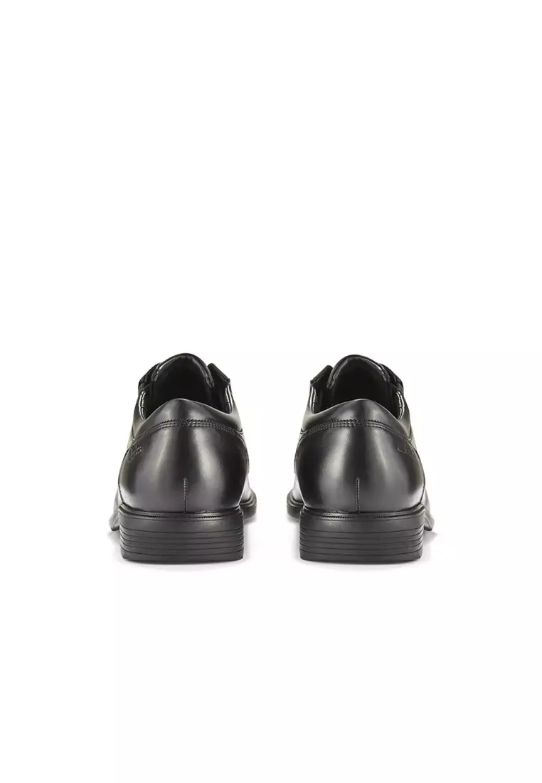 Mens Steadwell Cap Formal Shoes - Black Leather