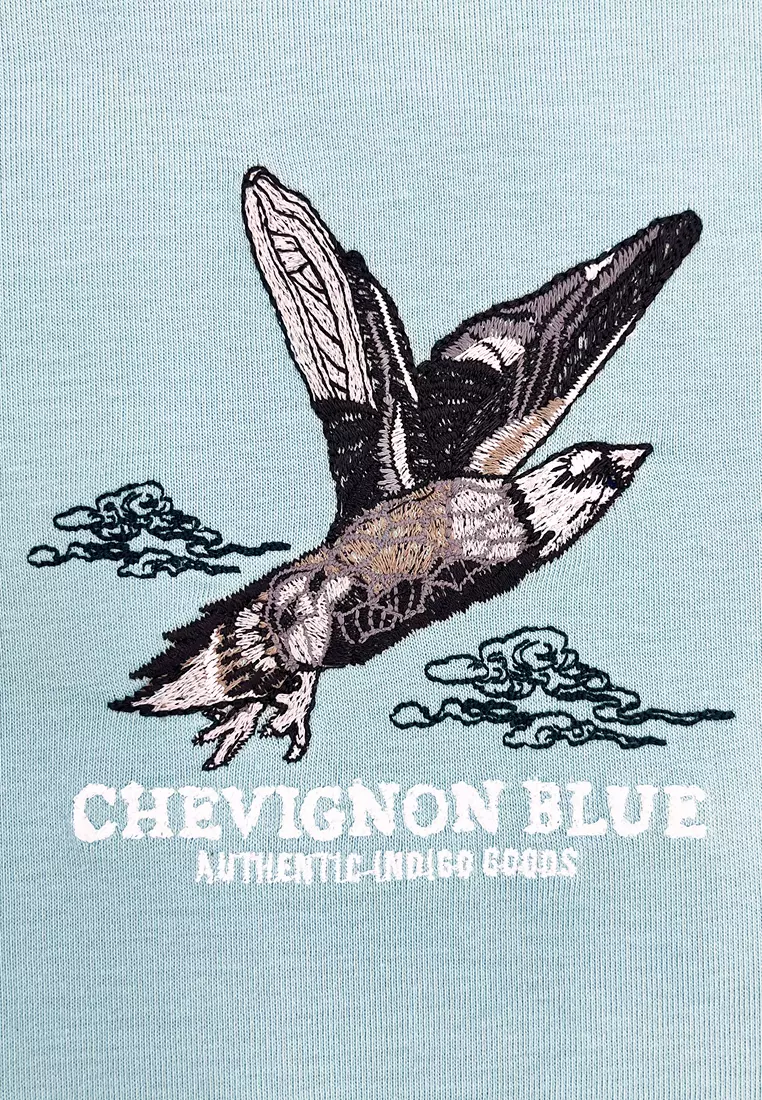 男裝V57鷹刺繡涼感短袖T恤