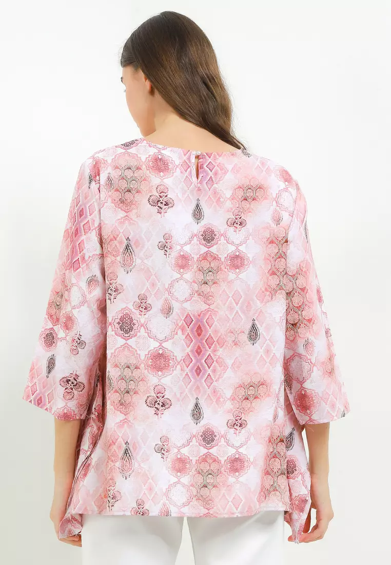 Printed Drapery Blouse