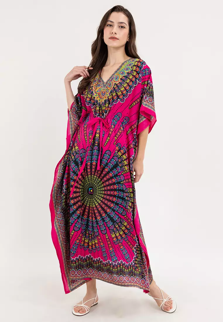 Victoria Vneck Kaftan Dress
