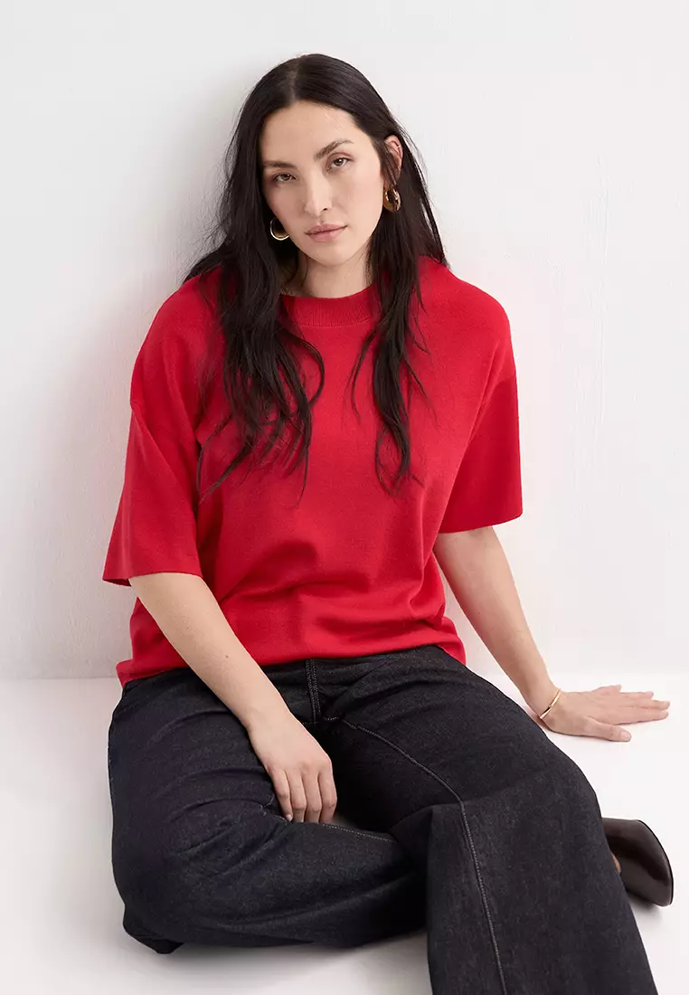 Oversize Short Sleeve Sweater
