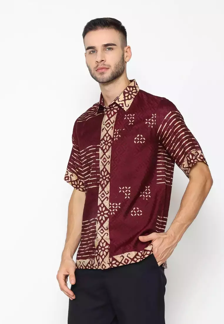 Rinjanie Batik  - Imlek Series - Kemeja Batik Red Wine Series - Sarimbit - Dress Batik - Chinese New Year - Limited Edition - KTPK - RW