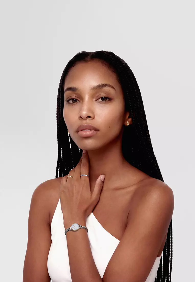 Line Earrings Polished Gold 3.5mm - Unisex Earrings for women and men stainless steel Earrings DW Official Authentic Original perempuan lelaki DW