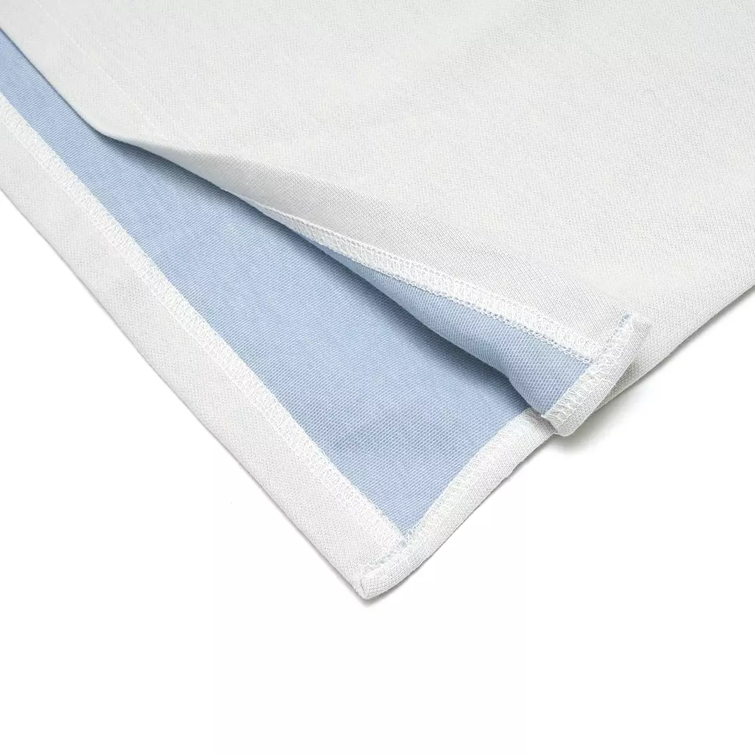 Double Jersey Contrasting Color T-Shirt Light Grey