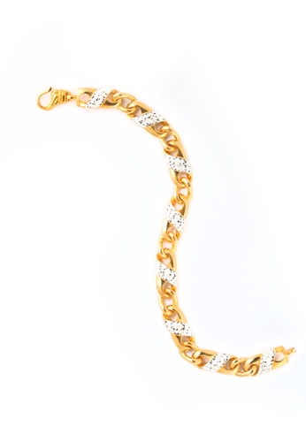 TOMEI gold TOMEI Bracelet, Yellow Gold 916 (9M-DM-B5498-L-2C) 4F2C1AC422B9B1GS_1