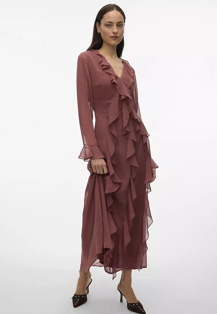 長袖及踝連身裙