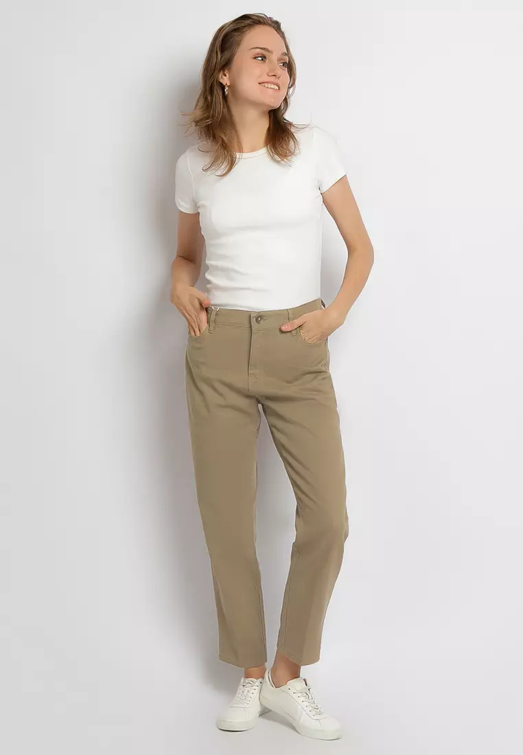 C2 Taviza Khaki Jeans Boyfriend