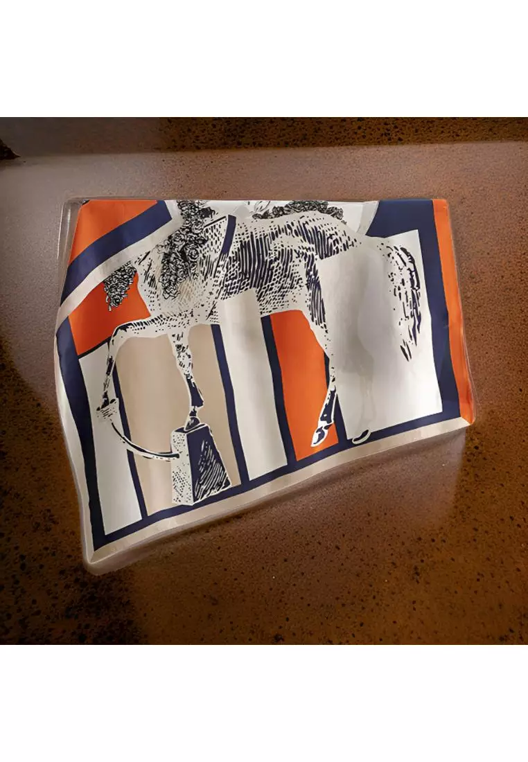 Luxury Silk Ladies' Large Scarf, Sun-Proof Crepe Satin, Premium Souvenir.