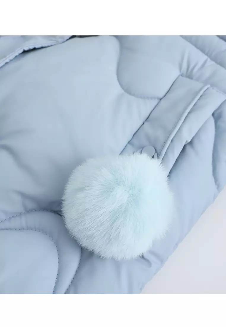 Detachable Faux Fur Collar Hooded Coat AD82303