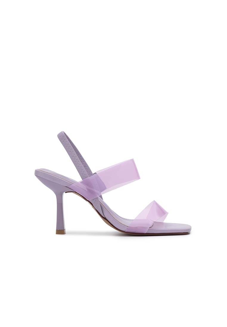 CLEAR VINYL WITH SPRAY HEEL SANDAL