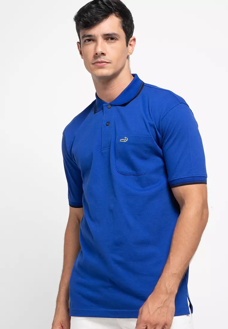 Crocodile COLE Cobalt Baju Kaos Kerah Pria Men Polo Original Relax fit