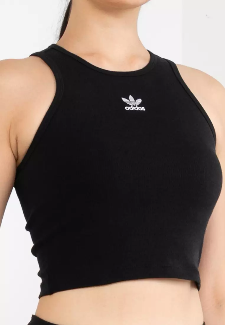 adidas Essentials Rib Tank Top - Black