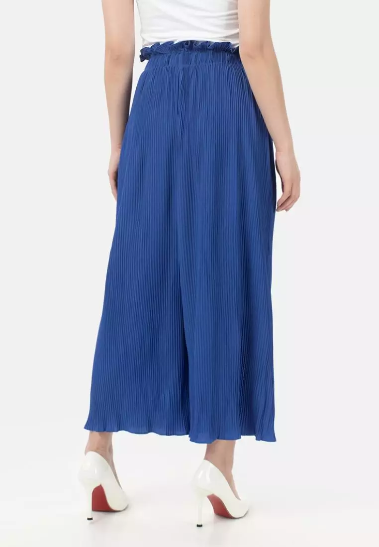Kimberly Plisket Pants in Blue