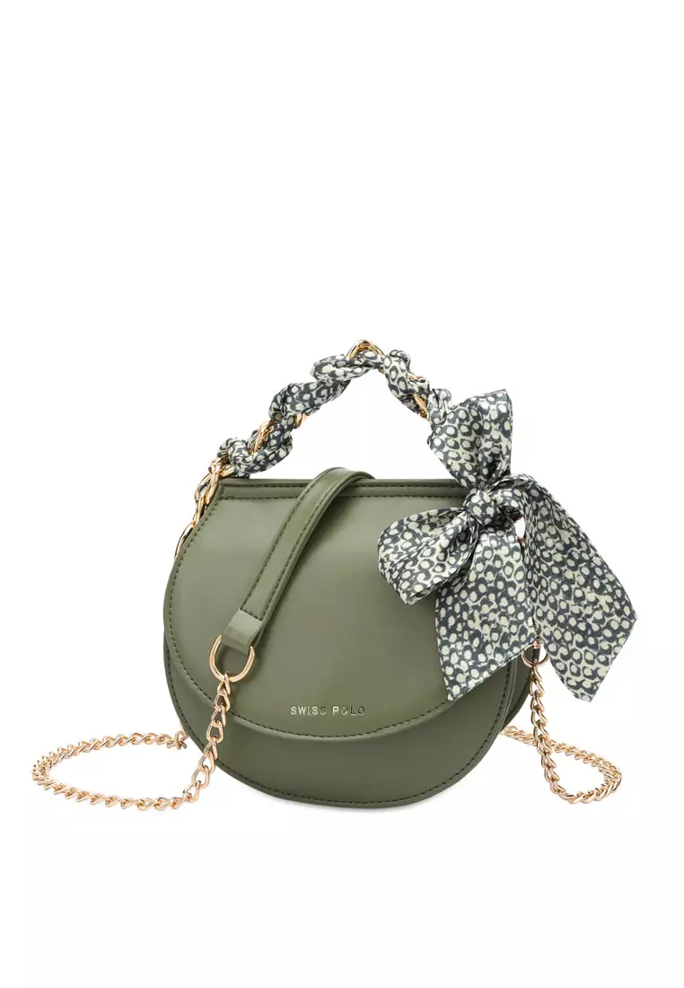 Satin scarf semi circle bag outlet