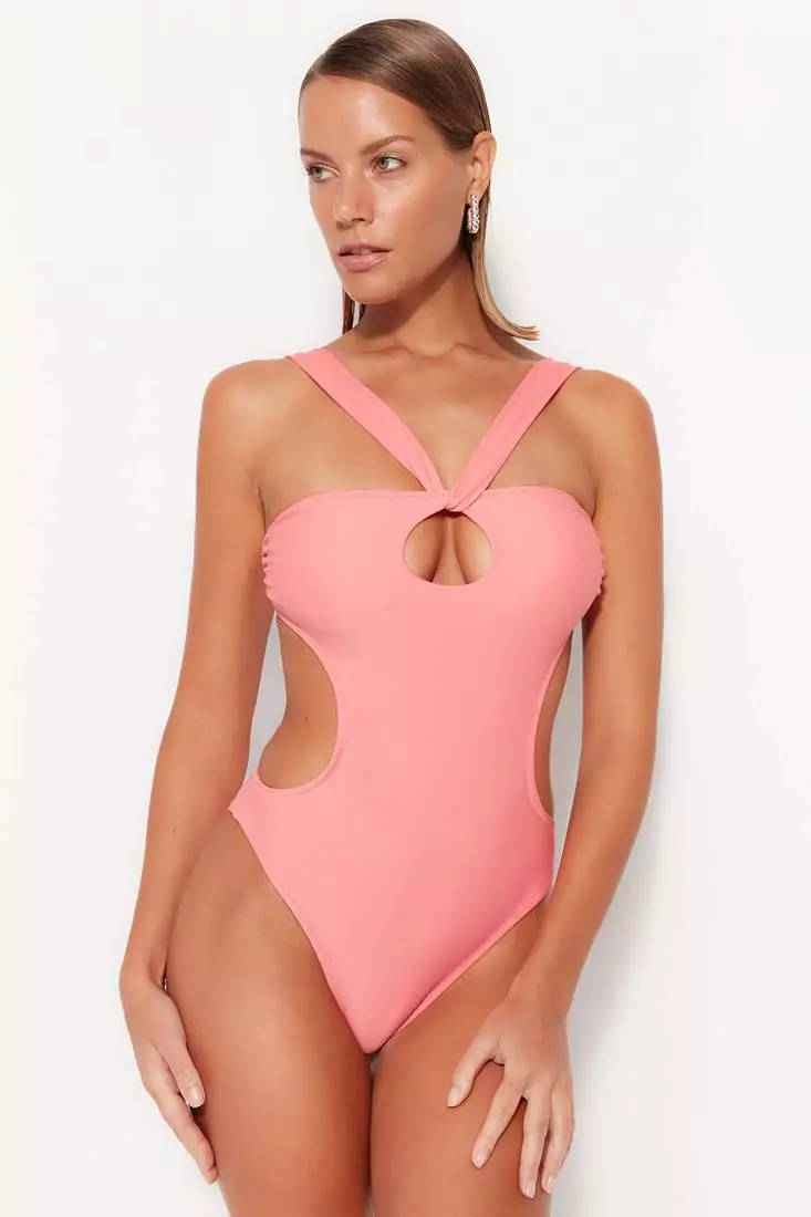 Buy Trendyol Cut Out High Leg Swimsuit 2025 Online ZALORA